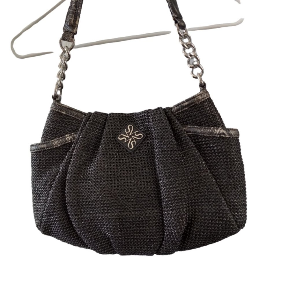 Simply Vera Wang Black bag with a silver chain
